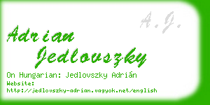 adrian jedlovszky business card